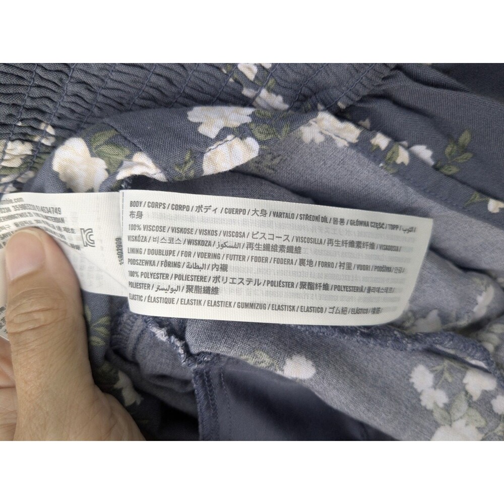 Hollister Blue Baby Doll Milkmaid Floral Coquette Mini Dress Size Small Cottage - Picture 7 of 8